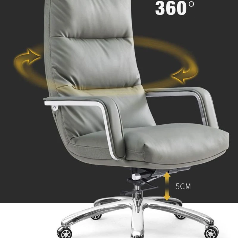 Chaise de direction moderne à bras rembourrés, chaise de direction réglable en hauteur pour le bureau Clearhalo