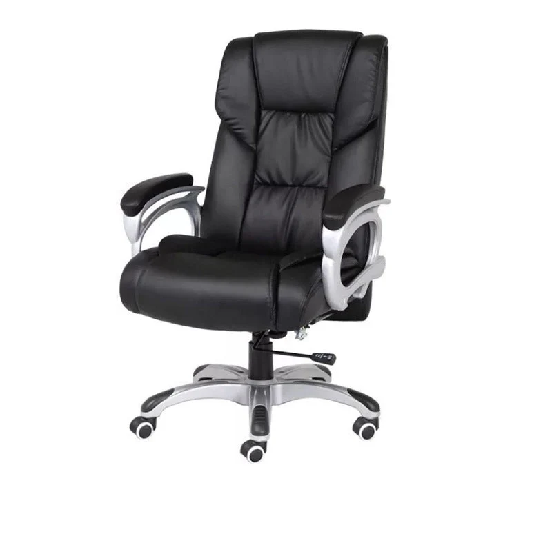 Chaise de direction moderne à bras rembourrés, chaise de direction noire pour bureau Clearhalo