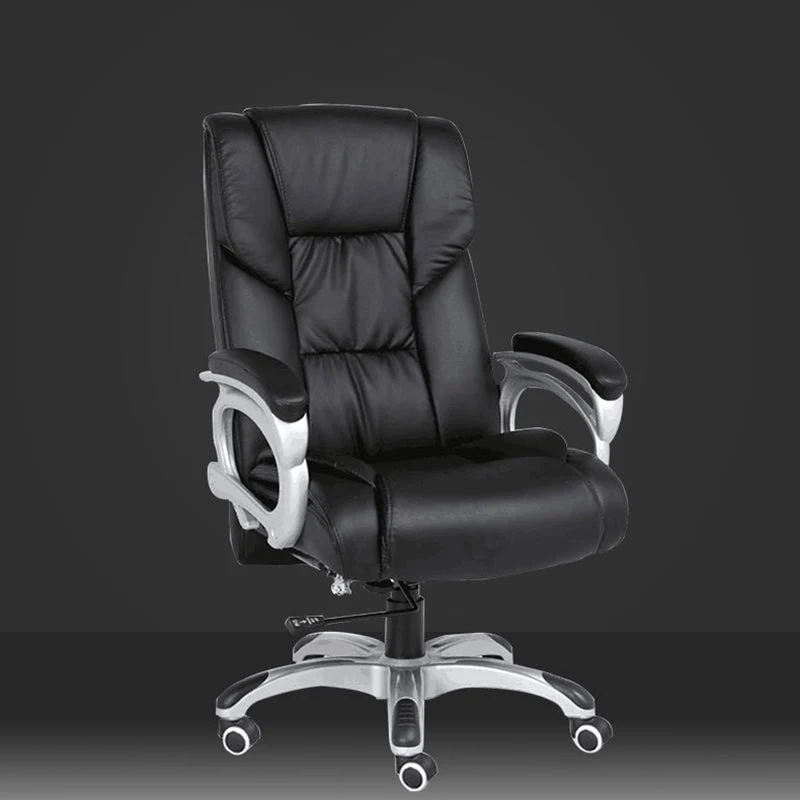 Chaise de direction moderne à bras rembourrés, chaise de direction noire pour bureau Clearhalo
