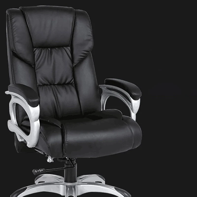 Chaise de direction moderne à bras rembourrés, chaise de direction noire pour bureau Clearhalo