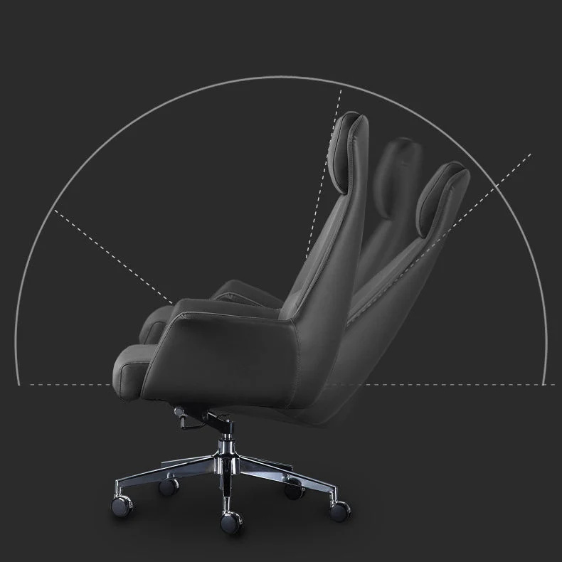 Chaise de direction moderne à dossier haut en cuir, 20 pouces de large Clearhalo