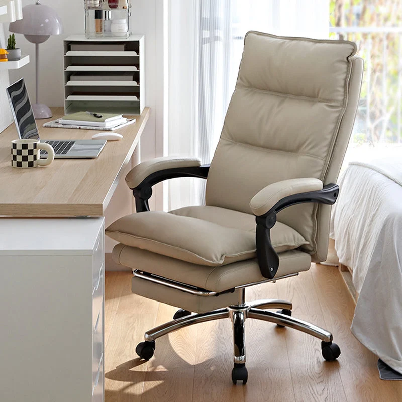 Chaise de direction moderne à dossier haut, fauteuil de bureau à bras réglables Clearhalo