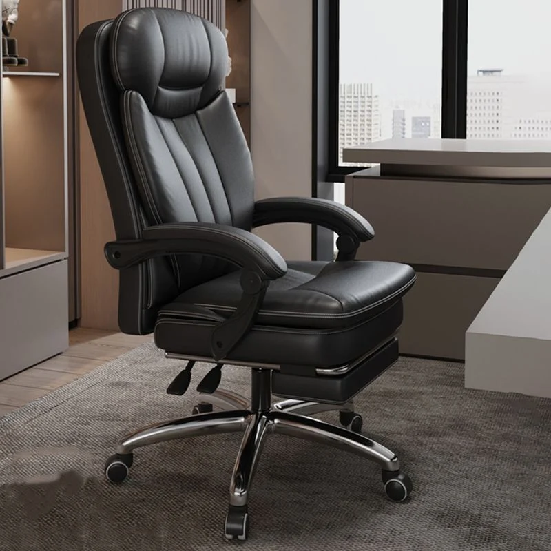 Chaise de direction moderne réglable en hauteur, bras rembourrés, chaise de direction incluse pour le bureau Clearhalo