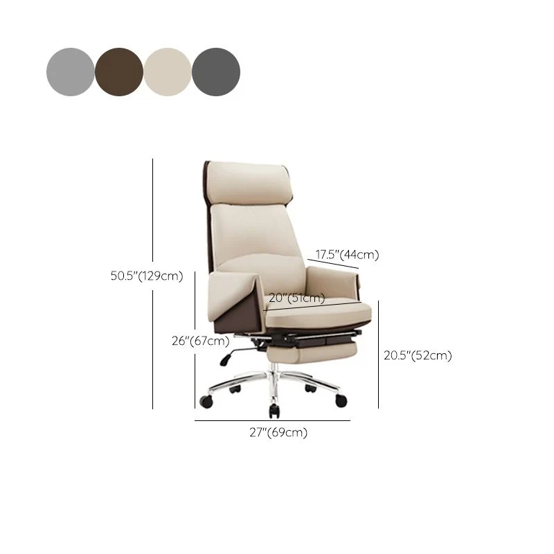 Chaise de direction moderne sans bras, mécanisme d'inclinaison, chaise de gestionnaire pour le bureau Clearhalo