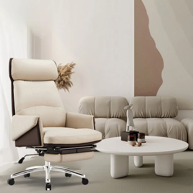 Chaise de direction moderne sans bras, mécanisme d'inclinaison, chaise de gestionnaire pour le bureau Clearhalo