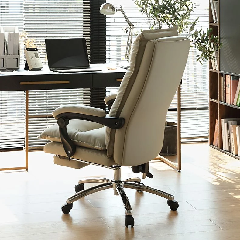 Chaise de direction moderne en simili cuir, chaise de bureau pivotante à dossier haut Clearhalo