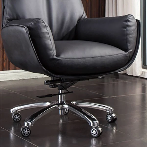 Chaise de direction sans accoudoirs à dossier haut, fauteuil de direction moderne en simili cuir Clearhalo