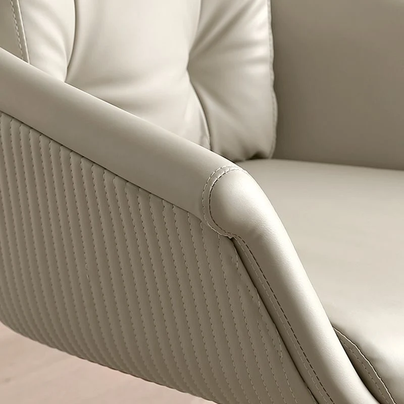 Chaise de direction touffetée contemporaine, chaise de bureau en similicuir à dossier moyen Clearhalo