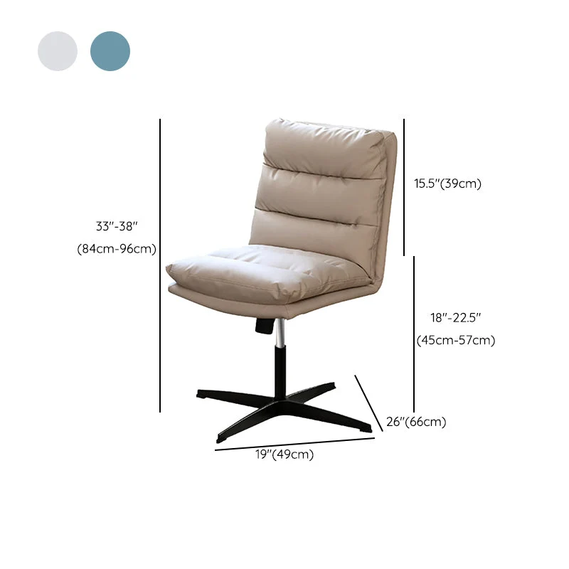 Chaise de direction touffetée moderne, chaise de bureau en similicuir à dossier moyen Clearhalo