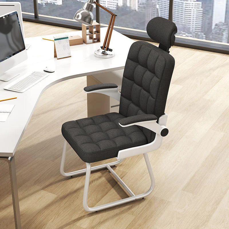 Chaise d'ordinateur de bureau moderne, chaise de bureau à dossier haut avec mécanisme d'inclinaison Clearhalo