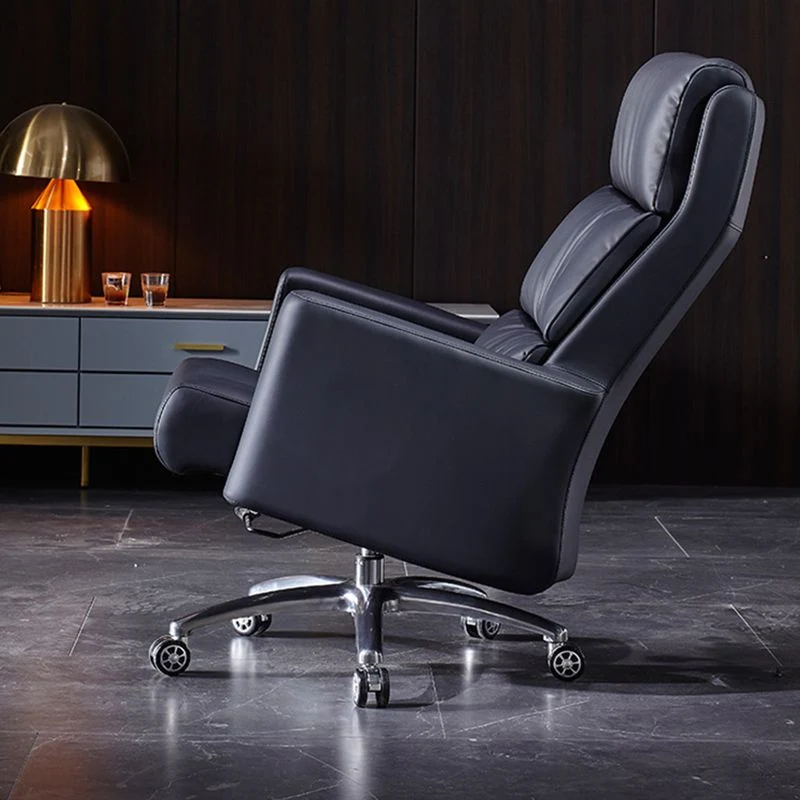 Chaise d'ordinateur contemporaine en PU, chaise de direction en cuir étoile de bureau Clearhalo