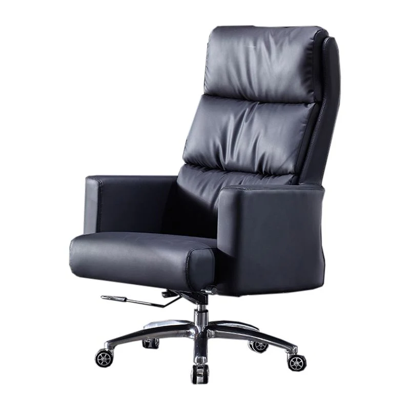 Chaise d'ordinateur contemporaine en PU, chaise de direction en cuir étoile de bureau Clearhalo