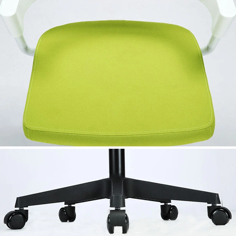 Chaise d'ordinateur contemporaine à dossier moyen avec roulettes réglables Clearhalo