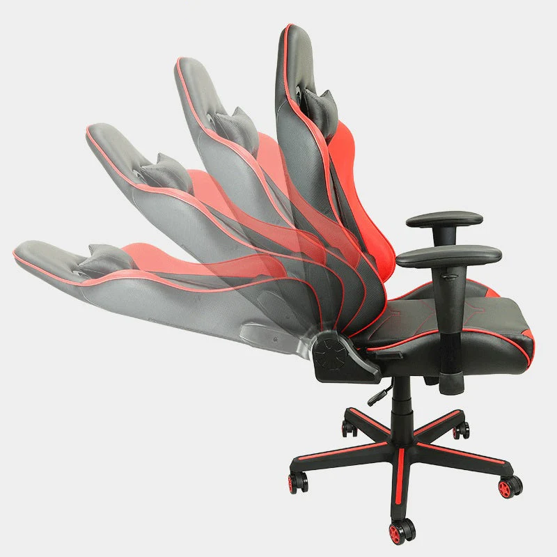 Chaise d'ordinateur contemporaine en PU pivotante ergonomique avec chaise de bureau à roulettes Clearhalo