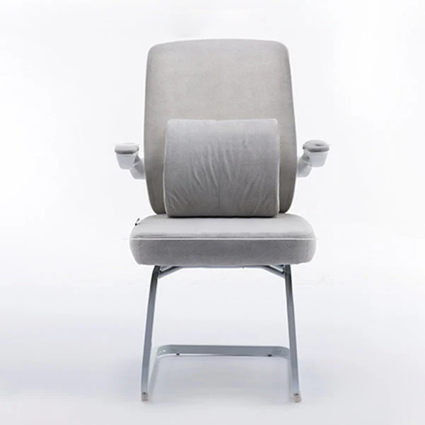 Chaise d'ordinateur moderne, accoudoir rabattable réglable, chaise de bureau en acier Clearhalo