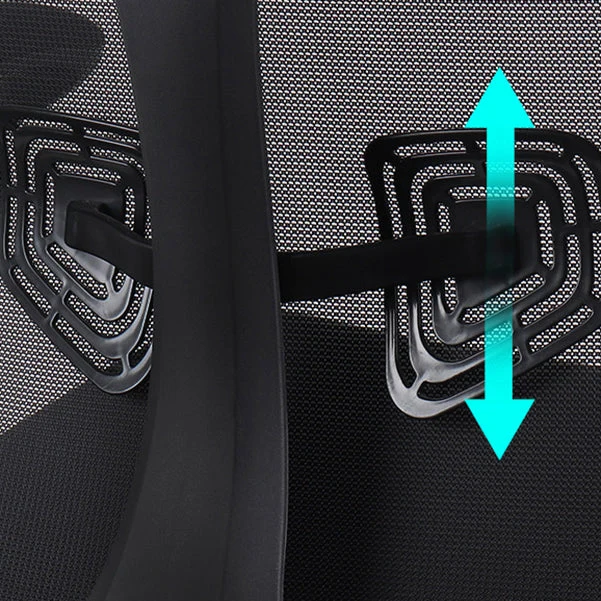 Chaise d'ordinateur moderne, avec accoudoirs réglables, en Nylon, à dossier moyen Clearhalo