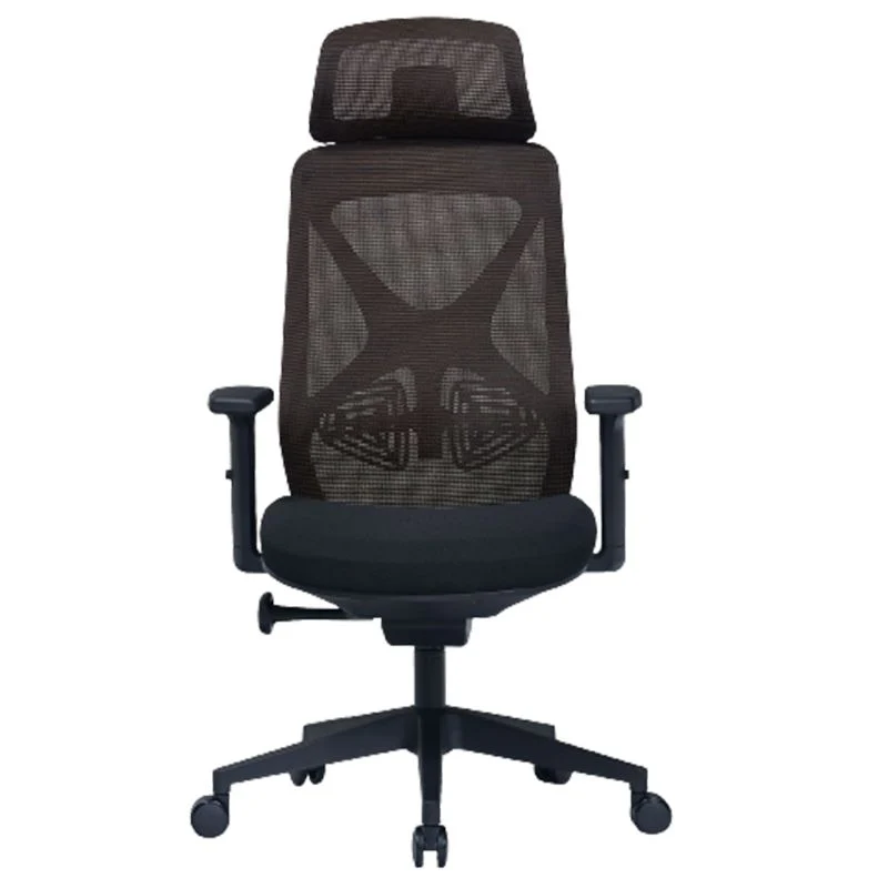 Chaise d'ordinateur moderne à bras réglables, avec roulettes, chaise de bureau en nylon Clearhalo