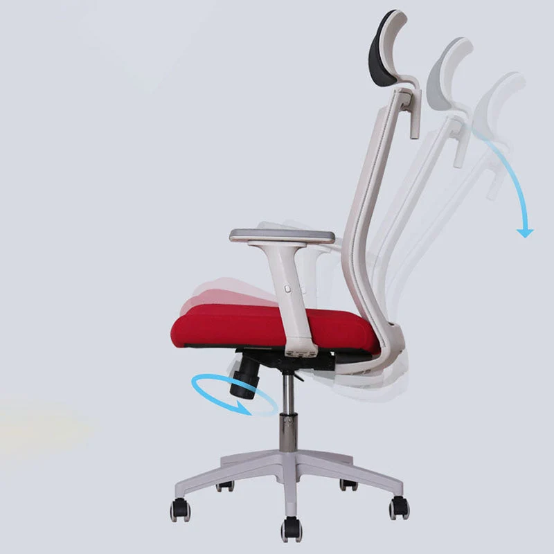 Chaise d'ordinateur moderne, chaise à bras réglables, chaise de bureau en maille Clearhalo