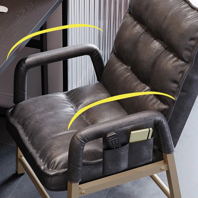 Chaise d'ordinateur moderne, chaise de bureau à hauteur de dossier réglable, à dossier moyen Clearhalo
