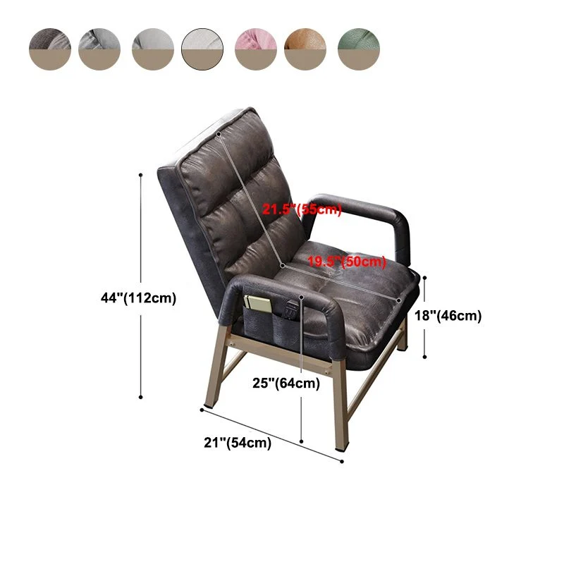 Chaise d'ordinateur moderne, chaise de bureau à hauteur de dossier réglable, à dossier moyen Clearhalo