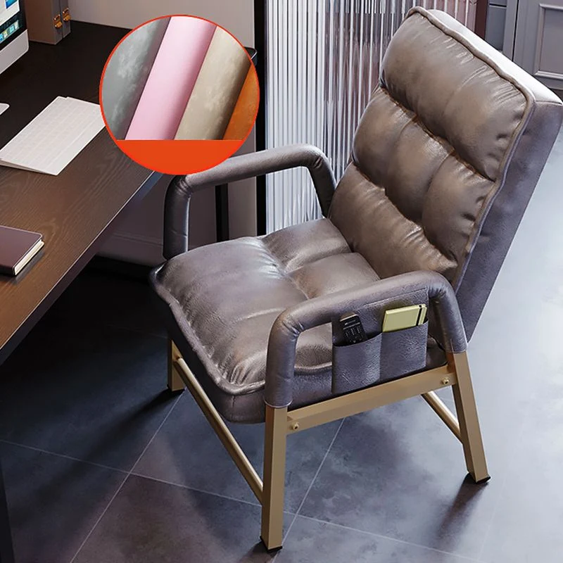 Chaise d'ordinateur moderne, chaise de bureau à hauteur réglable avec dossier rembourré Clearhalo