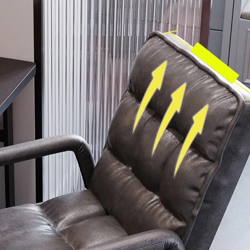 Chaise d'ordinateur moderne, chaise de bureau à hauteur réglable avec dossier rembourré Clearhalo