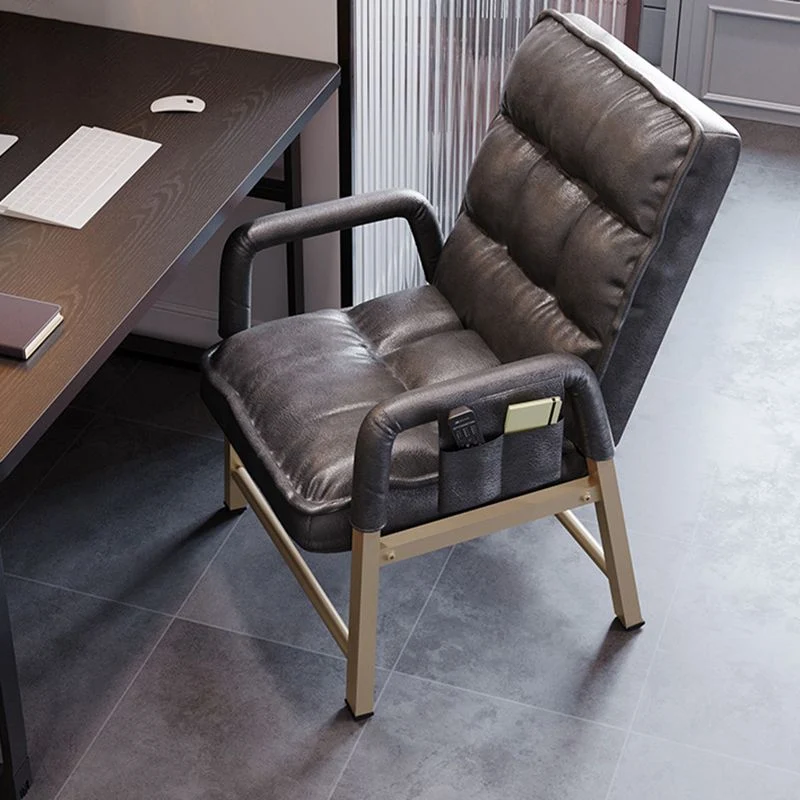 Chaise d'ordinateur moderne, chaise de bureau à hauteur réglable avec dossier rembourré Clearhalo