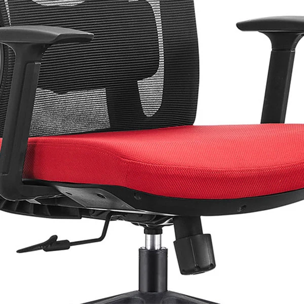 Chaise d'ordinateur moderne en maille à dossier haut avec support lombaire réglable Clearhalo