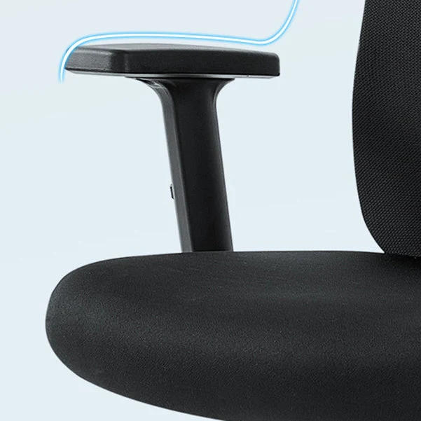 Chaise d'ordinateur moderne en maille, à dossier moyen, avec roulettes, noir/rouge/bleu Clearhalo