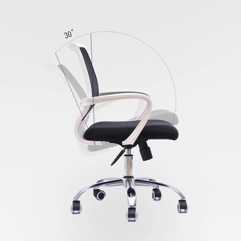 Chaise ergonomique réglable contemporaine en microfibre, fauteuil de conférence à dossier moyen Clearhalo