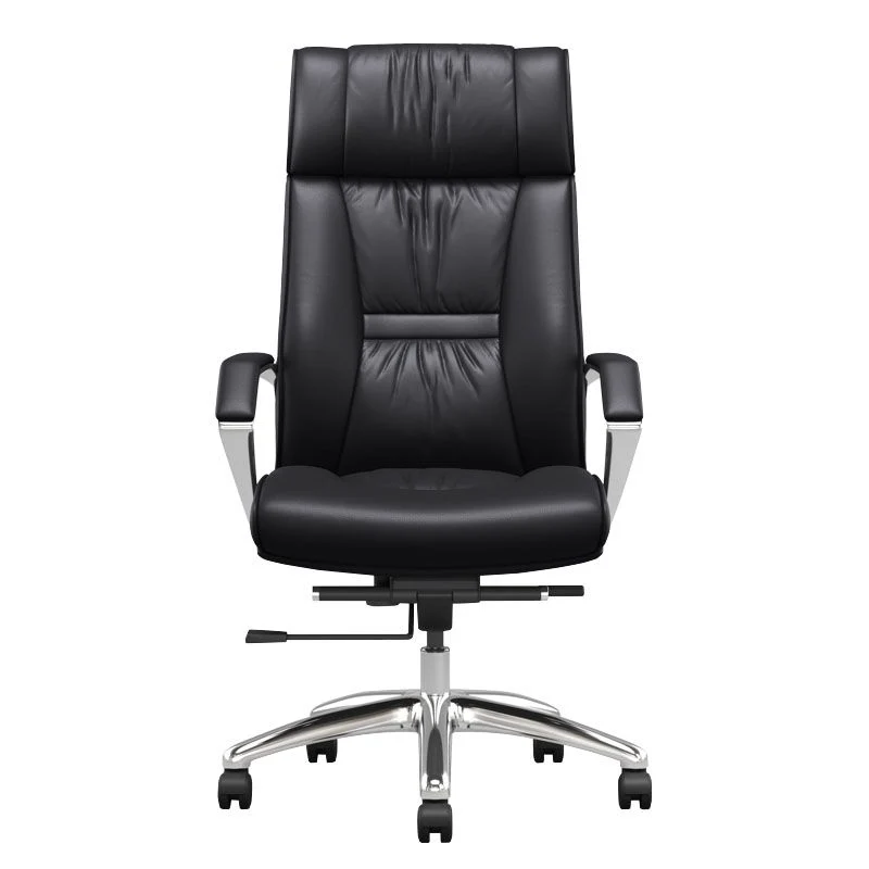 Chaise de gestionnaires en cuir contemporaine, chaise de bureau à bras rembourrés pour bureau Clearhalo