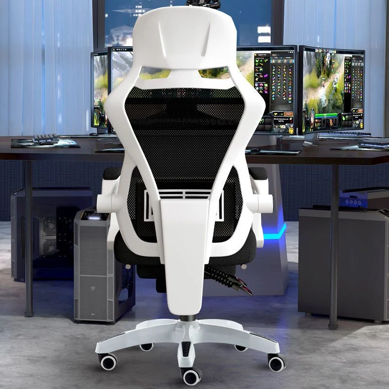 Chaise de jeu avec mécanisme d'inclinaison, chaise de bureau moderne à dossier haut Clearhalo