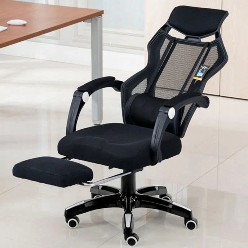 Chaise de jeu avec mécanisme d'inclinaison, chaise de bureau moderne à dossier haut Clearhalo