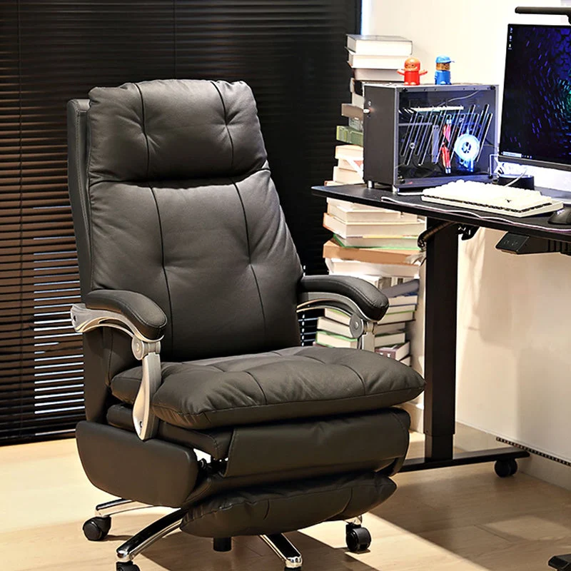 Chaise moderne avec accoudoirs amovibles, hauteur de siège réglable, chaise de bureau avec roulettes Clearhalo