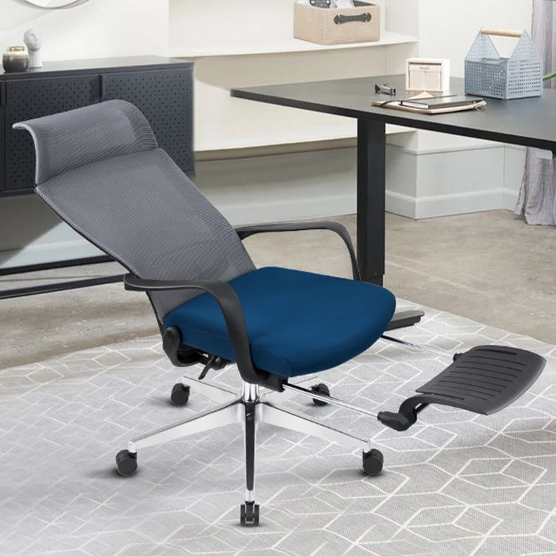 Chaise moderne avec oreiller inclus et roulettes, chaise de bureau en maille à dossier haut Clearhalo