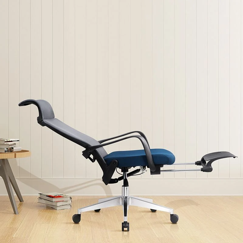 Chaise moderne avec oreiller inclus et roulettes, chaise de bureau en maille à dossier haut Clearhalo