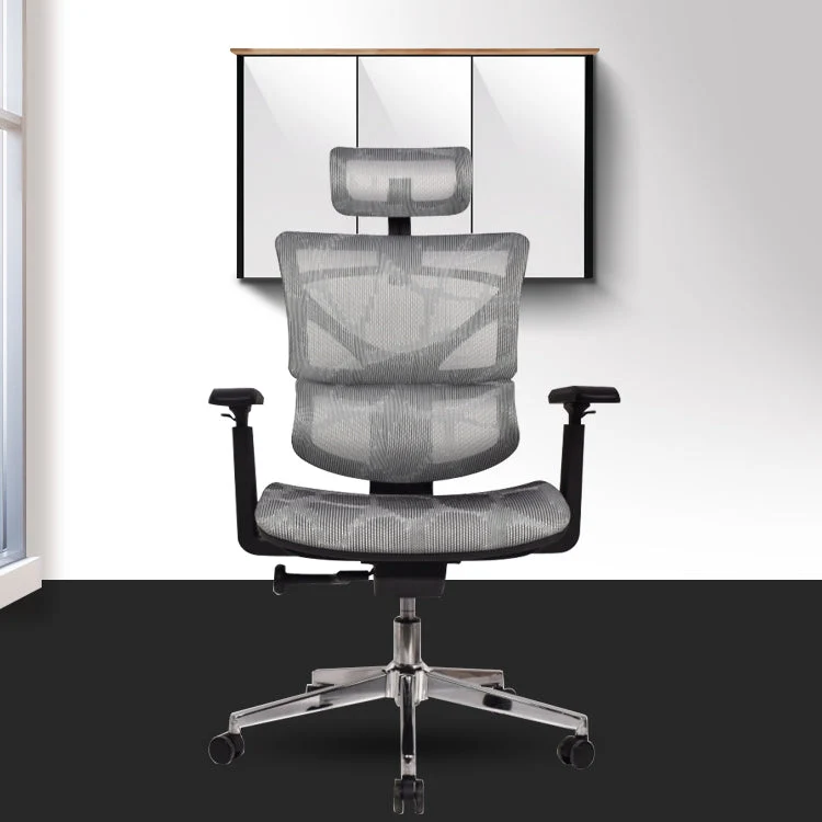 Chaise moderne à bras amovibles, siège réglable en hauteur, chaise de bureau avec dossier respirant Clearhalo