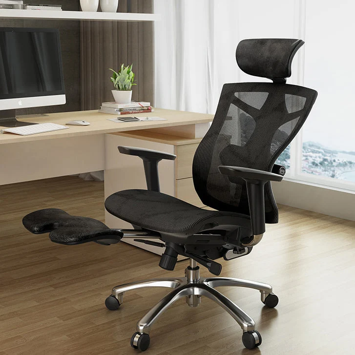 Chaise moderne à bras amovibles, siège réglable en hauteur, chaise de bureau avec roulettes Clearhalo