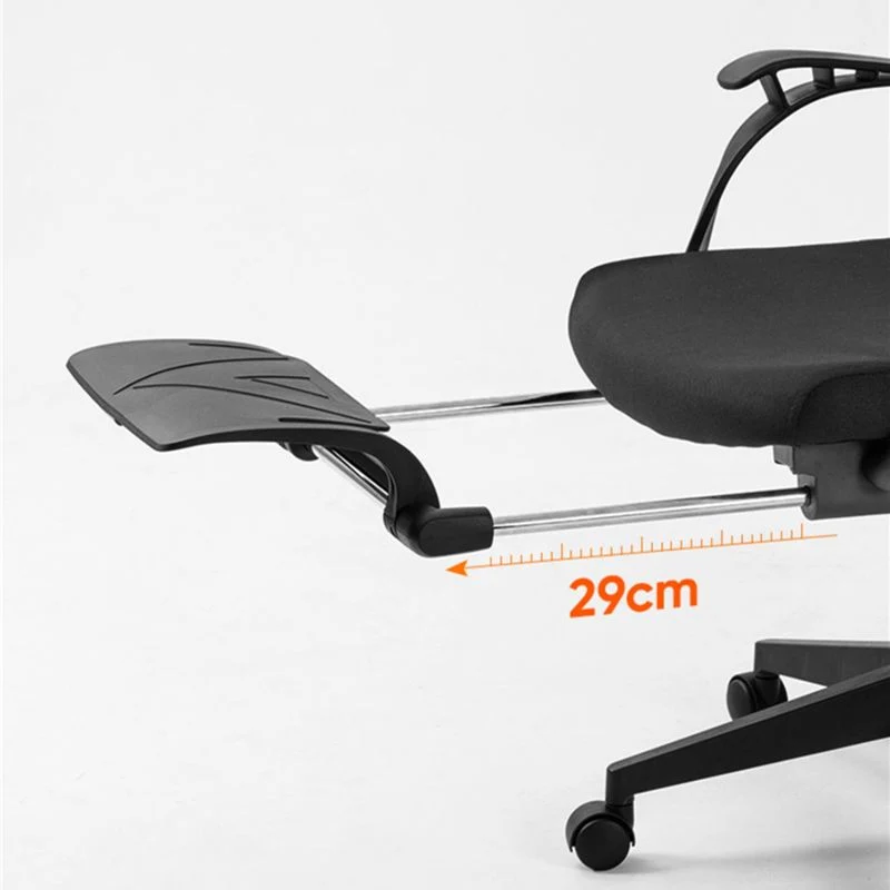 Chaise moderne à bras fixes, chaise pivotante à hauteur de siège réglable avec roulettes Clearhalo