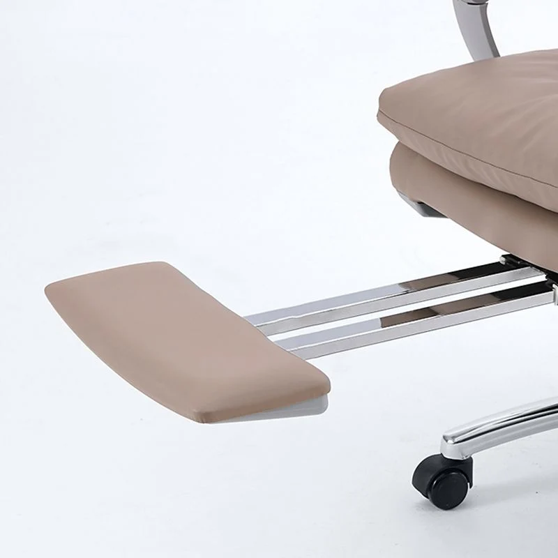 Chaise moderne en cuir, chaise pivotante à hauteur de siège réglable avec roulettes Clearhalo
