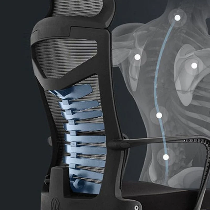 Chaise moderne pivotante à hauteur de siège réglable avec dossier respirant Clearhalo