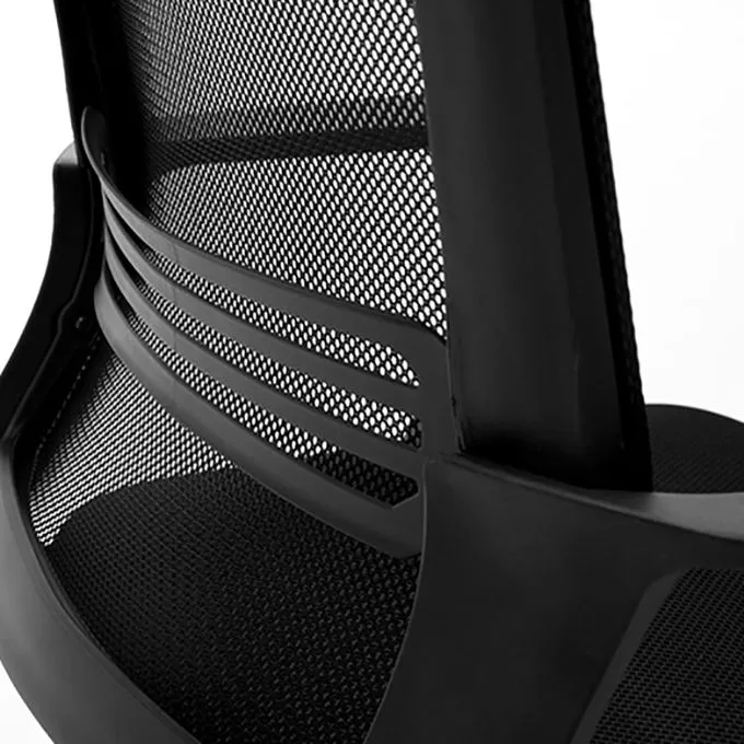 Chaise moderne sans roues, bras fixes, chaise de bureau rembourrée sans détresse Clearhalo