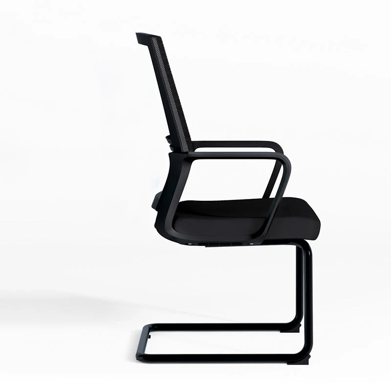 Chaise moderne sans roues, bras fixes, chaise de bureau rembourrée sans détresse Clearhalo