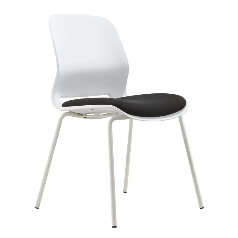 Chaise moderne sans roulettes, chaise de bureau rembourrée sans détresse Clearhalo