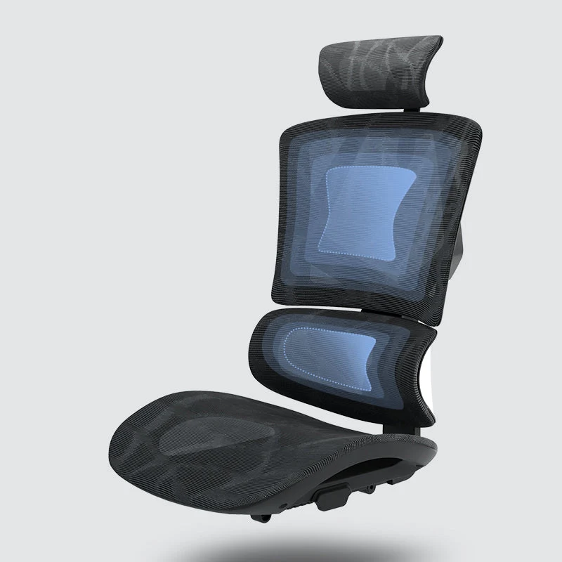 Chaise moderne, siège réglable en hauteur, bras amovibles, chaise de bureau avec roulettes Clearhalo
