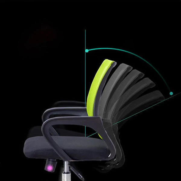 Chaise pivotante AirGrid respirable moderne, bureau en microfibre, chaise à dossier moyen Clearhalo