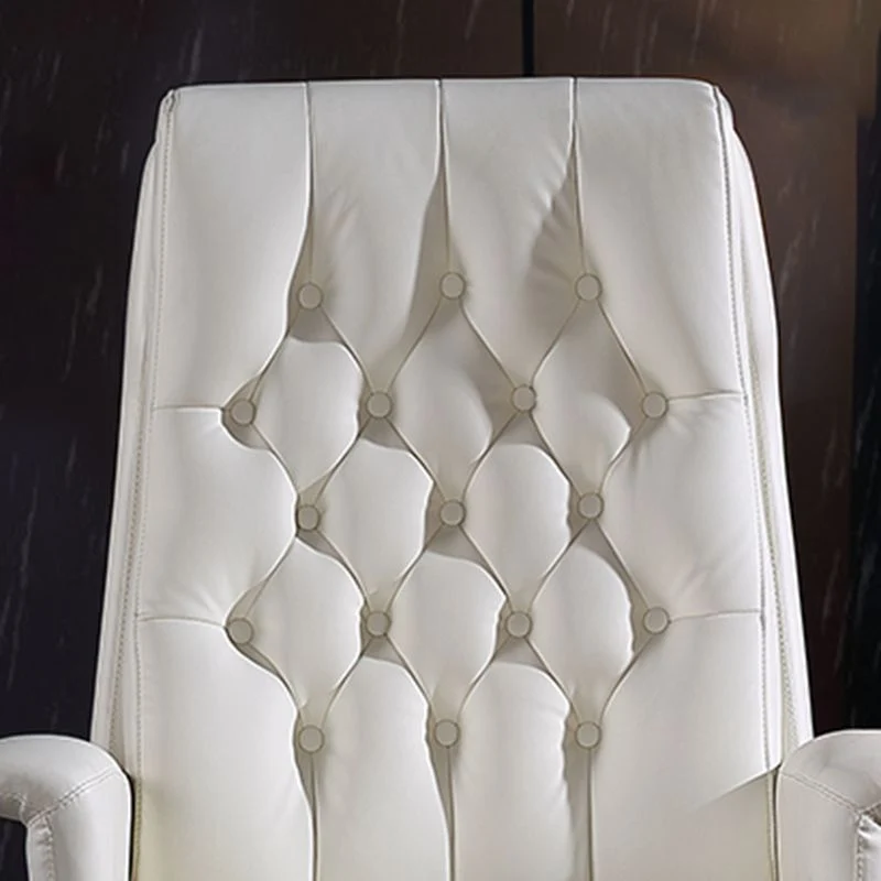Chaise pivotante à bras fixes, chaise moderne à hauteur de siège réglable avec roulettes Clearhalo