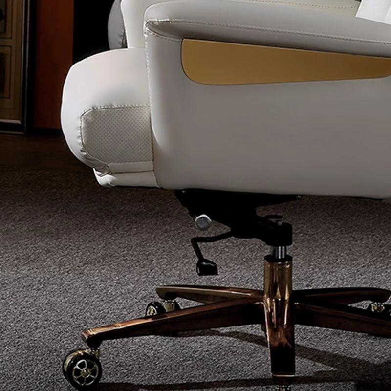 Chaise pivotante à bras fixes, chaise moderne à hauteur de siège réglable avec roulettes Clearhalo