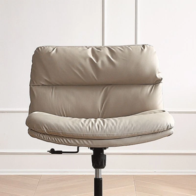 Chaise pivotante capitonnée contemporaine Chaise de bureau à dossier bas en simili cuir Clearhalo