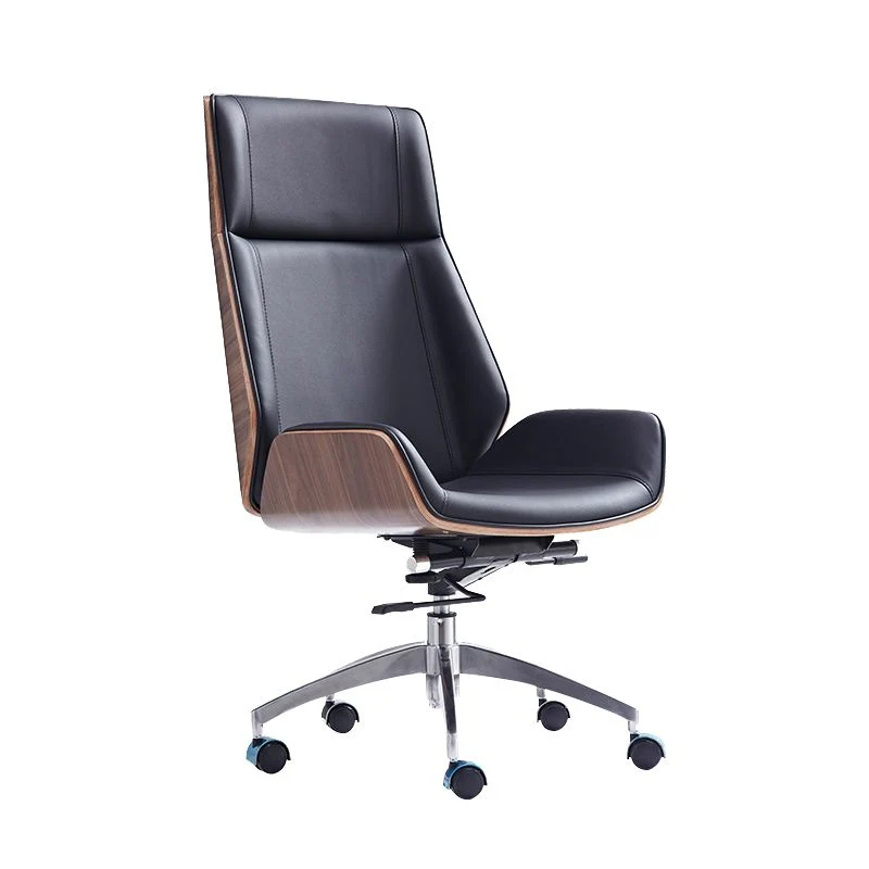 Chaise pivotante contemporaine avec appui-tête, chaise de bureau exécutive à dossier haut Clearhalo
